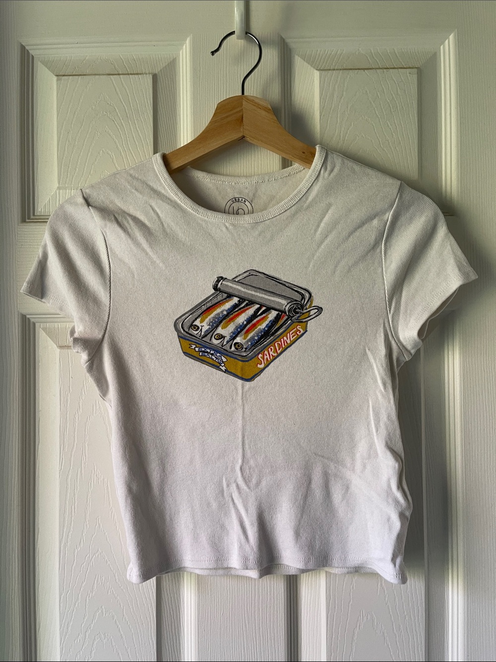 Urban Outfitters UO Sardines Perfect Baby Tee White L